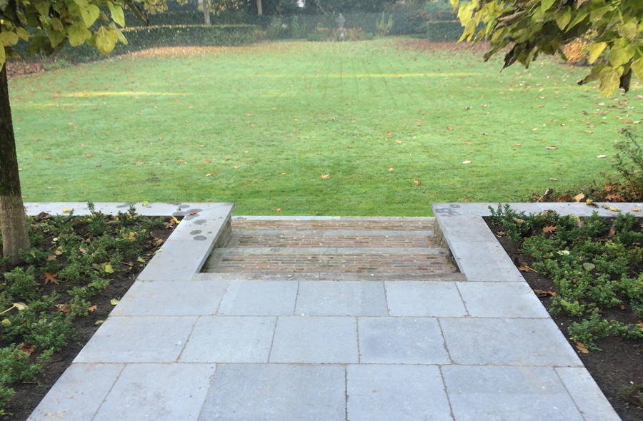 terras tegels blauwsteen